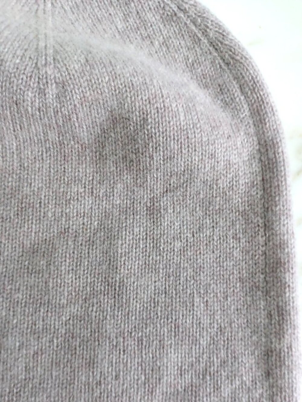 Women's 100% Cashmere Alashan Beanie Hat Lavender - Picture 3 of 4